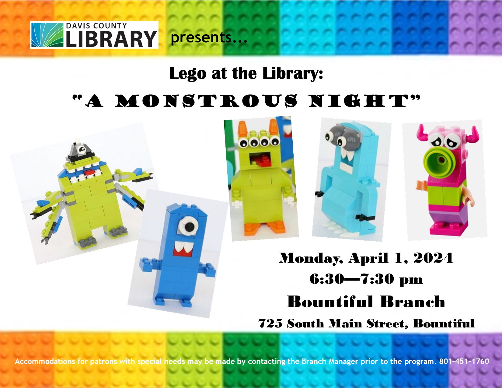 "monstrous" night with Legos
