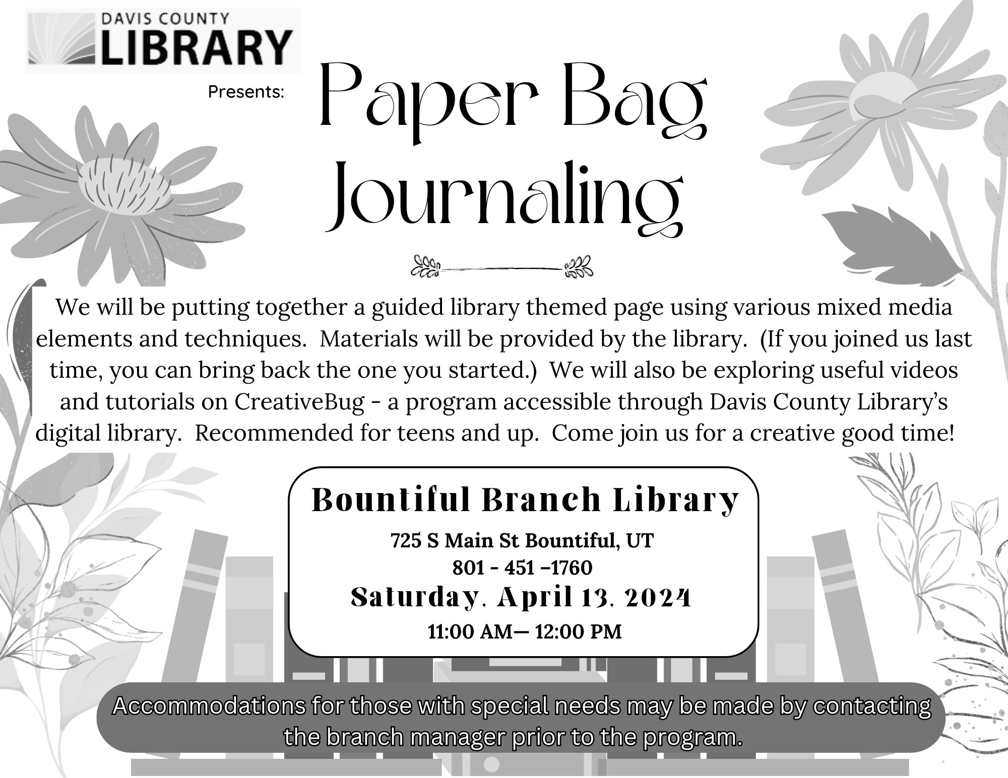 Paper Bag journaling flyer