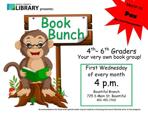 Bountiful Book Bunch - March 1 @ 4:00 pm