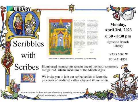 We invite you to join our scribal artists to learn the  processes of medieval calligraphy and illumination.