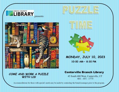Come and help us work a puzzle!