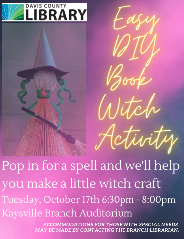 Easy DIY Book Witch Activity!