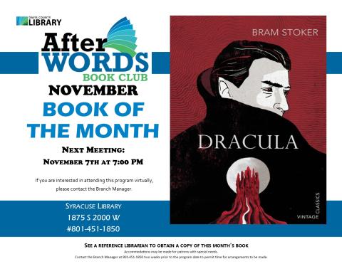 After Words Book Club @ 7pm Dracula by Bram Stoker