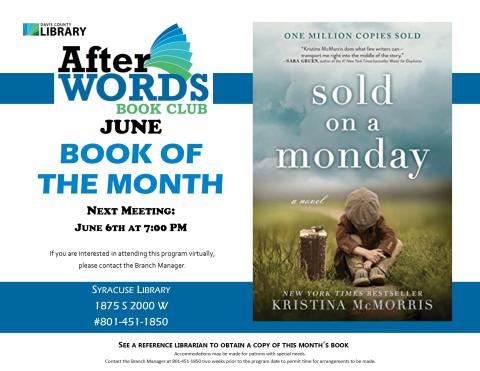 After Words Book Club @ 7pm Sold on Monday by Kristina McMorris