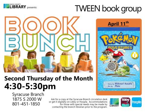 Book Bunch: 4.30-5.30 2nd Thursdays