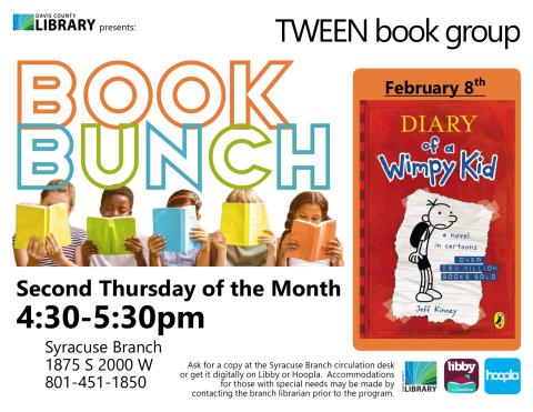 Book Bunch: 4.30-5.30 2nd Thursdays