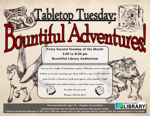 Tabletop Tuesday Bountiful Adventures!