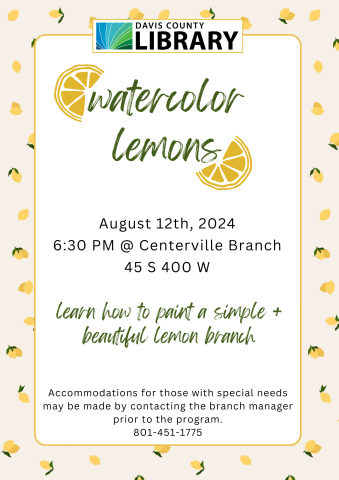 BB Watercolor Lemons CTV 8/12