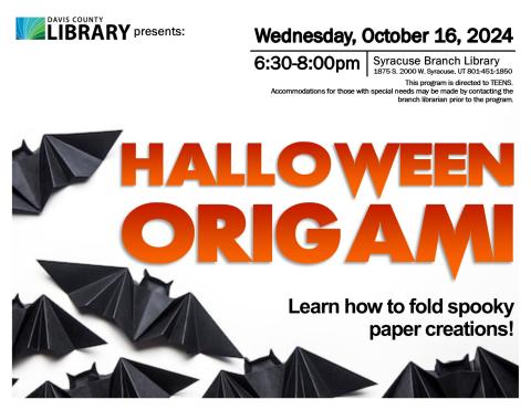 Halloween Origami. Learn how to fold spooky paper creations!