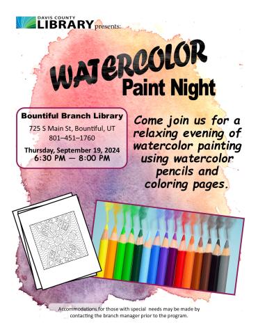 Watercolor Paint Night