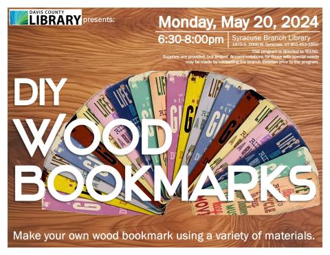 Make your own wood bookmark using a variety of materials.