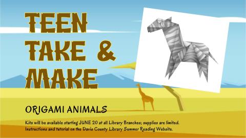 YA Summer Reading Take & Make: Origami Animals
