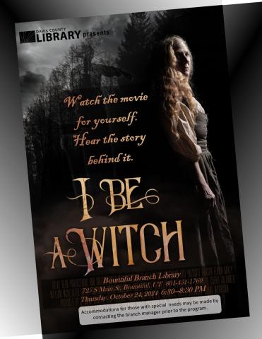 flyer for the movie "I Be a Witch"