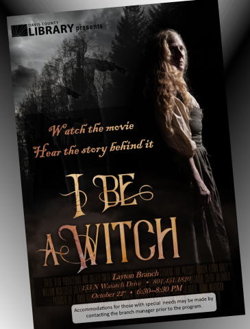 flyer for the movie "I Be a Witch"