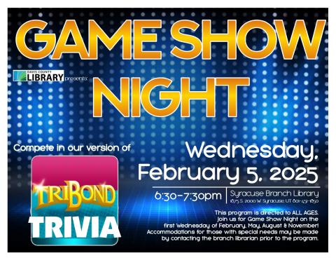 Beyond Books: Game Show Night -- TriBond Trivia. Can you figure out what the three things have in common?