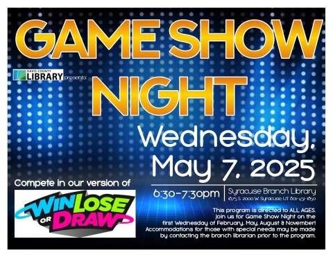 Beyond Books: Game Show Night -- Win, Lose, or Draw. Can your team guess what you are drawing? 