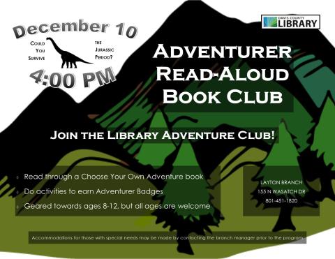 Adventurer Read-Aloud Book Club - December 10 4:00 PM