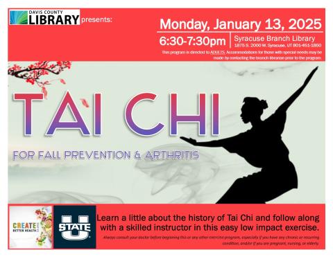 Come join us and learn a few moves to help prevent falls and arthritis.