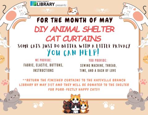 DIY Animal Shelter Cat Curtains