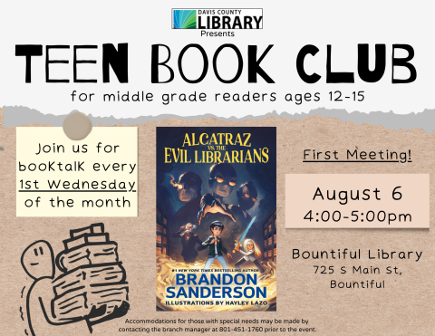 Teen Book Club Flyer