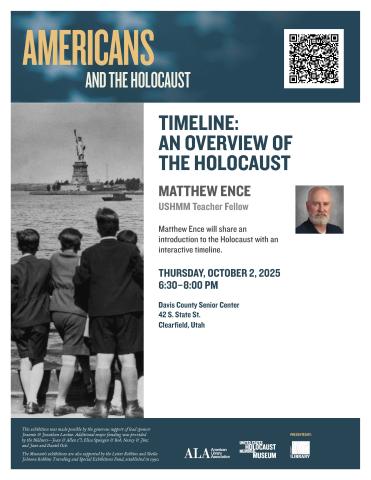 Matthew Ence, October 2 at 6:30 pm, Davis County Senior Center, 42 State St, Clearfield