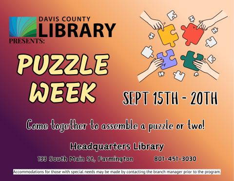 Puzzle Week September 15th - 20th, 2025