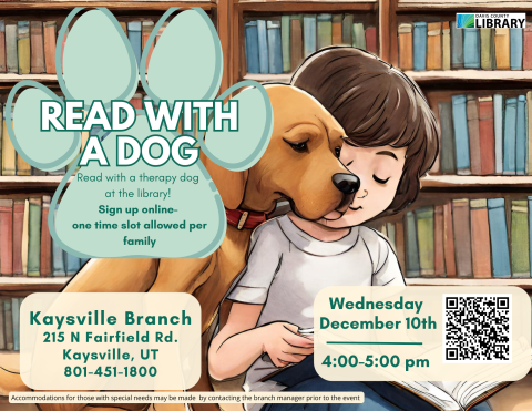 Read with a therapy dog