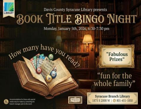Book Title Bingo Night! Fun for the whole family!