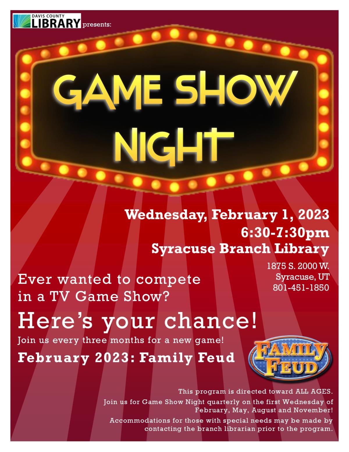 Game Show Night-Family Feud