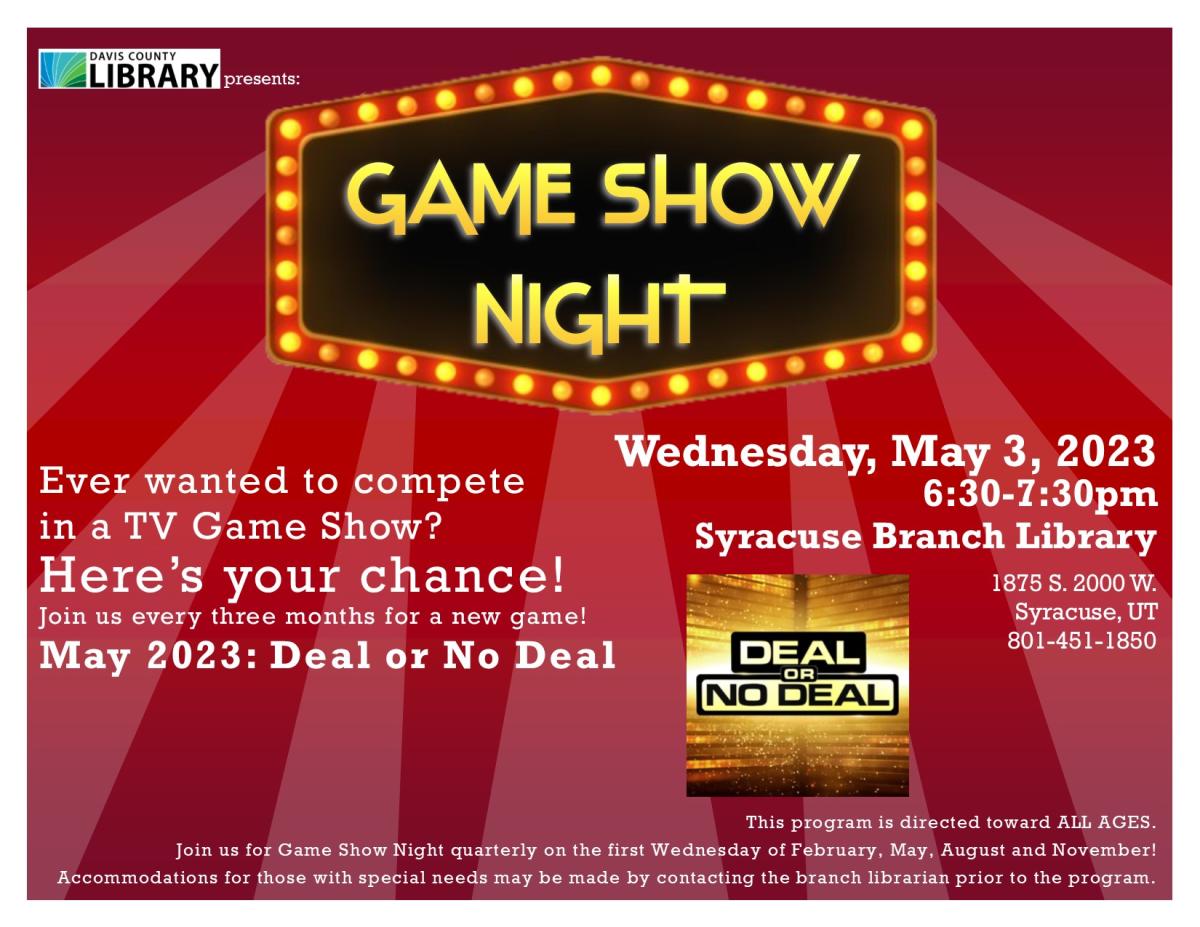 Game Show Night: Deal or No Deal