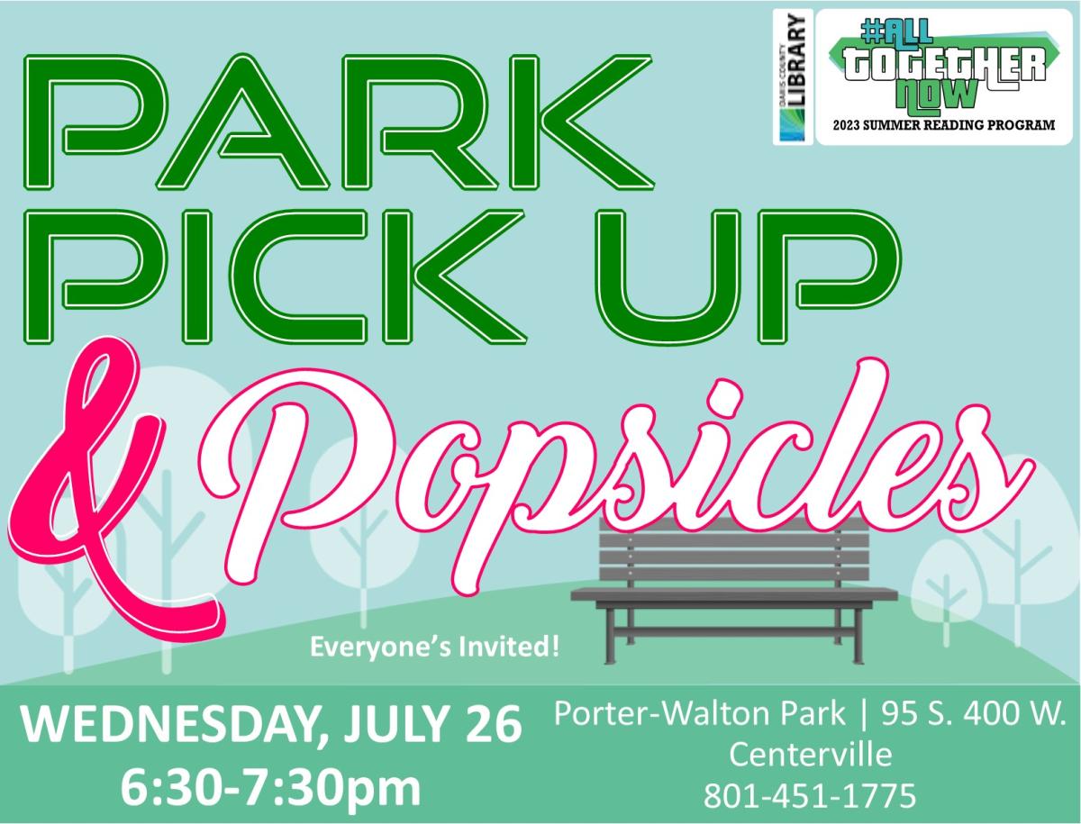 Help us work "All Together Now" to clean up the Porter-Walton Park in Centerville across the parking lot from the library on Thursday, July 26th from 6:30-7:30.