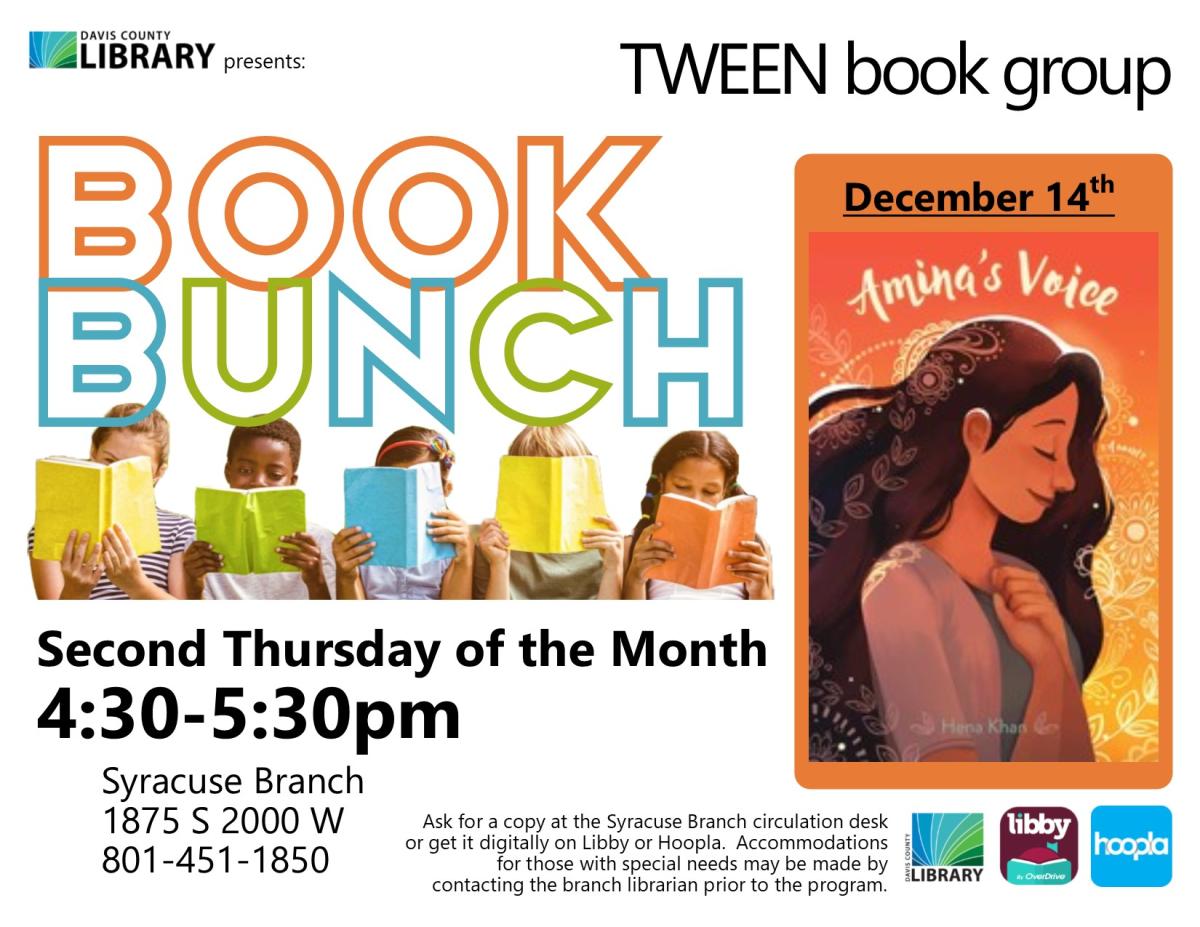 Book Bunch 4:30-5:30pm