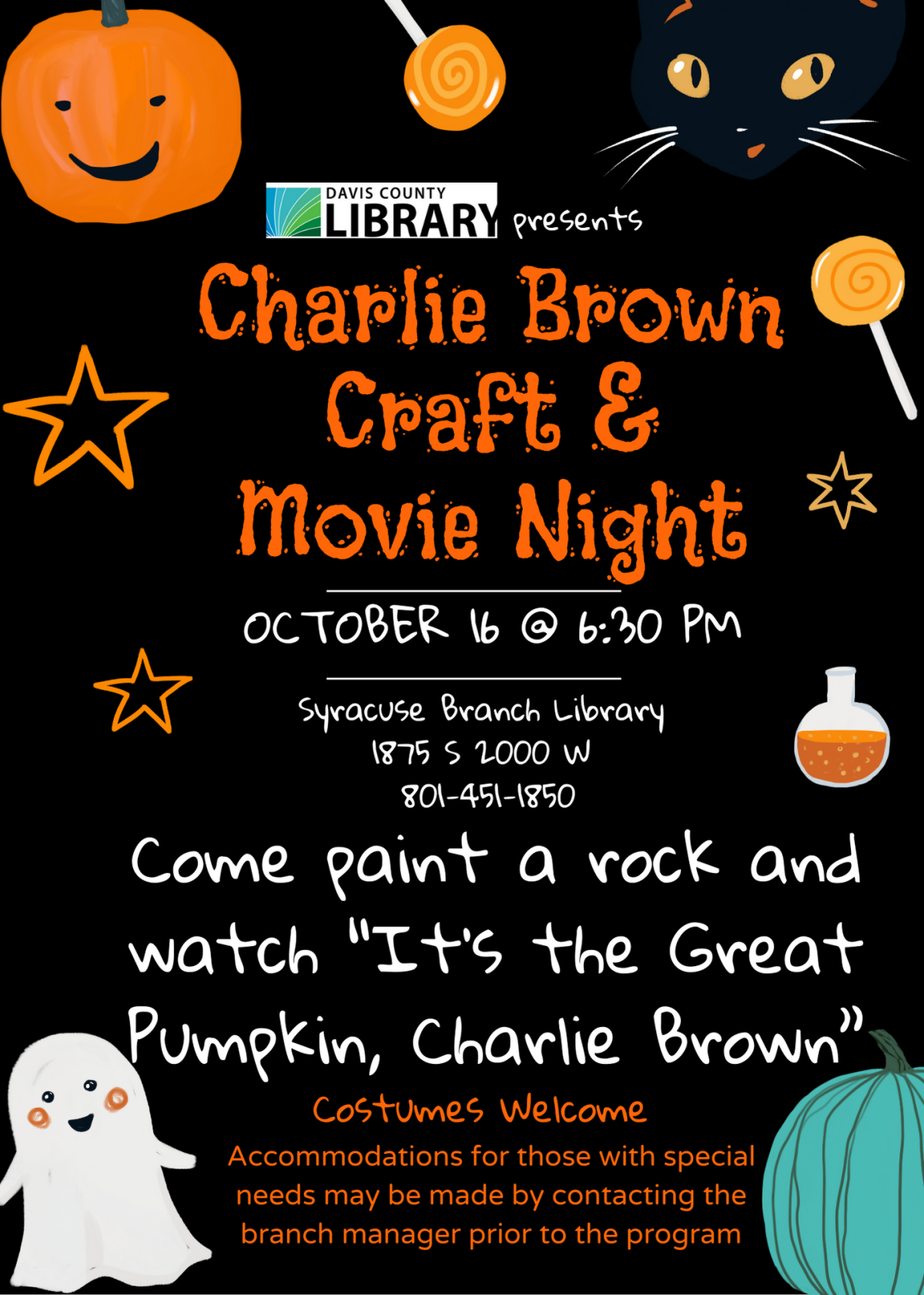 Charlie Brown Craft & Movie Night