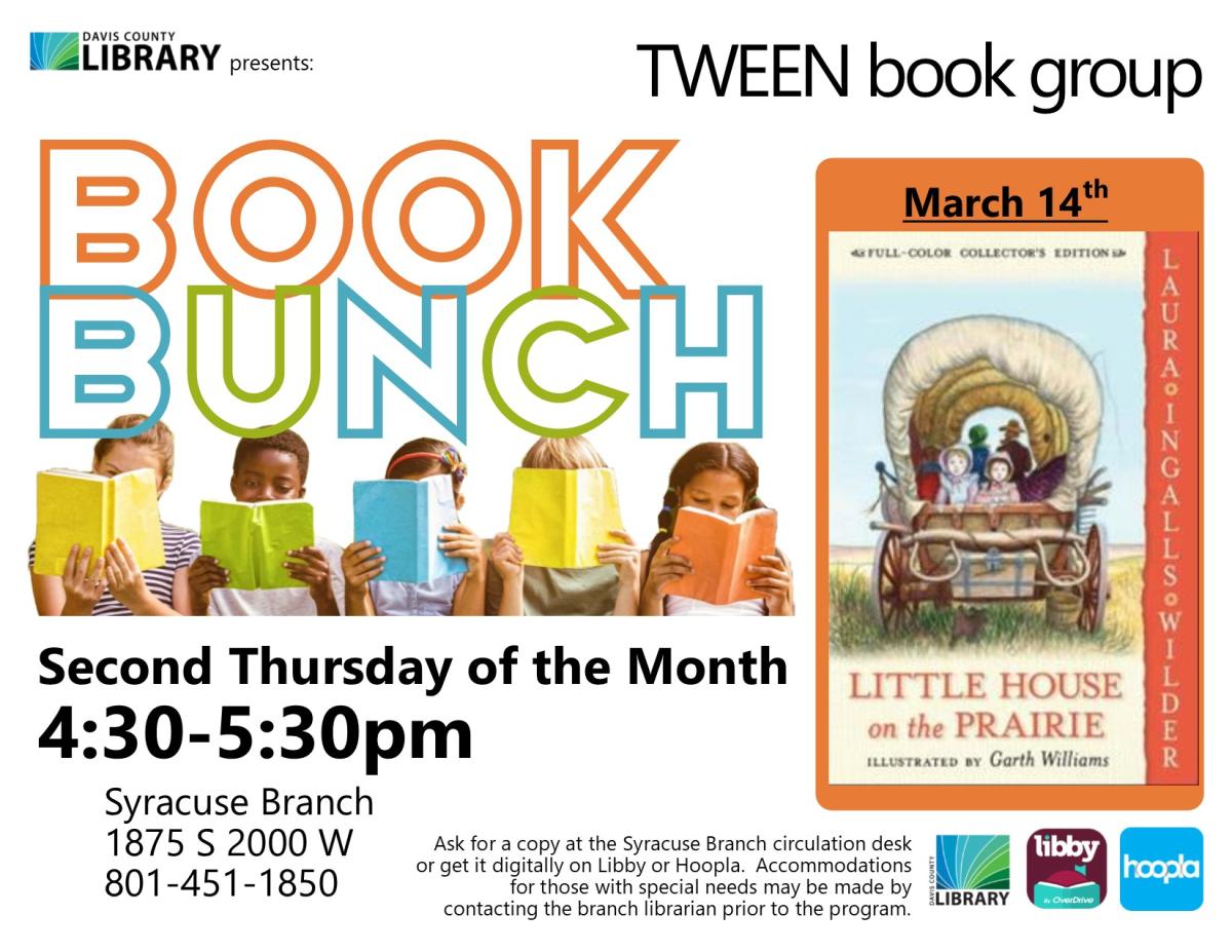 Book Bunch: 4.30-5.30 2nd Thursdays