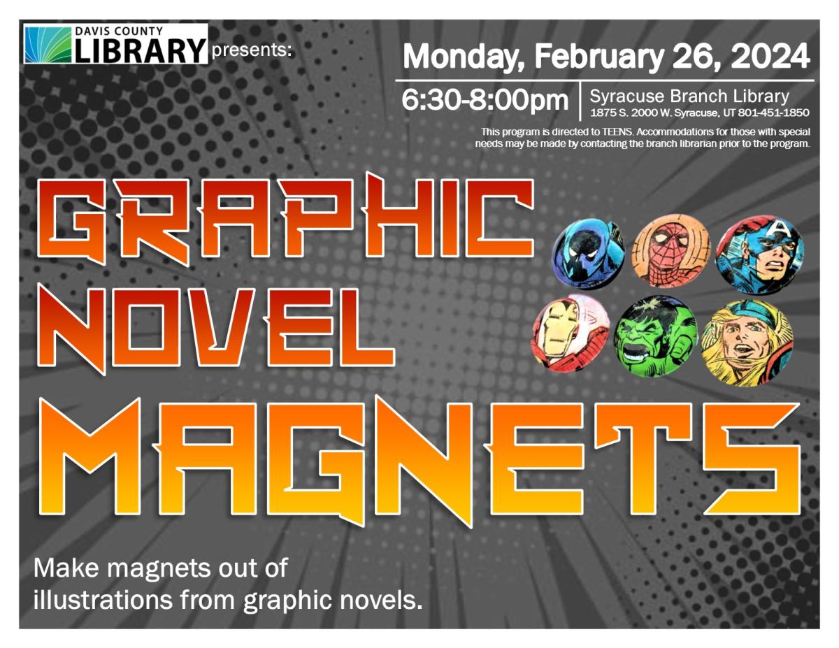 Make magnets out of illustrations from graphic novels.