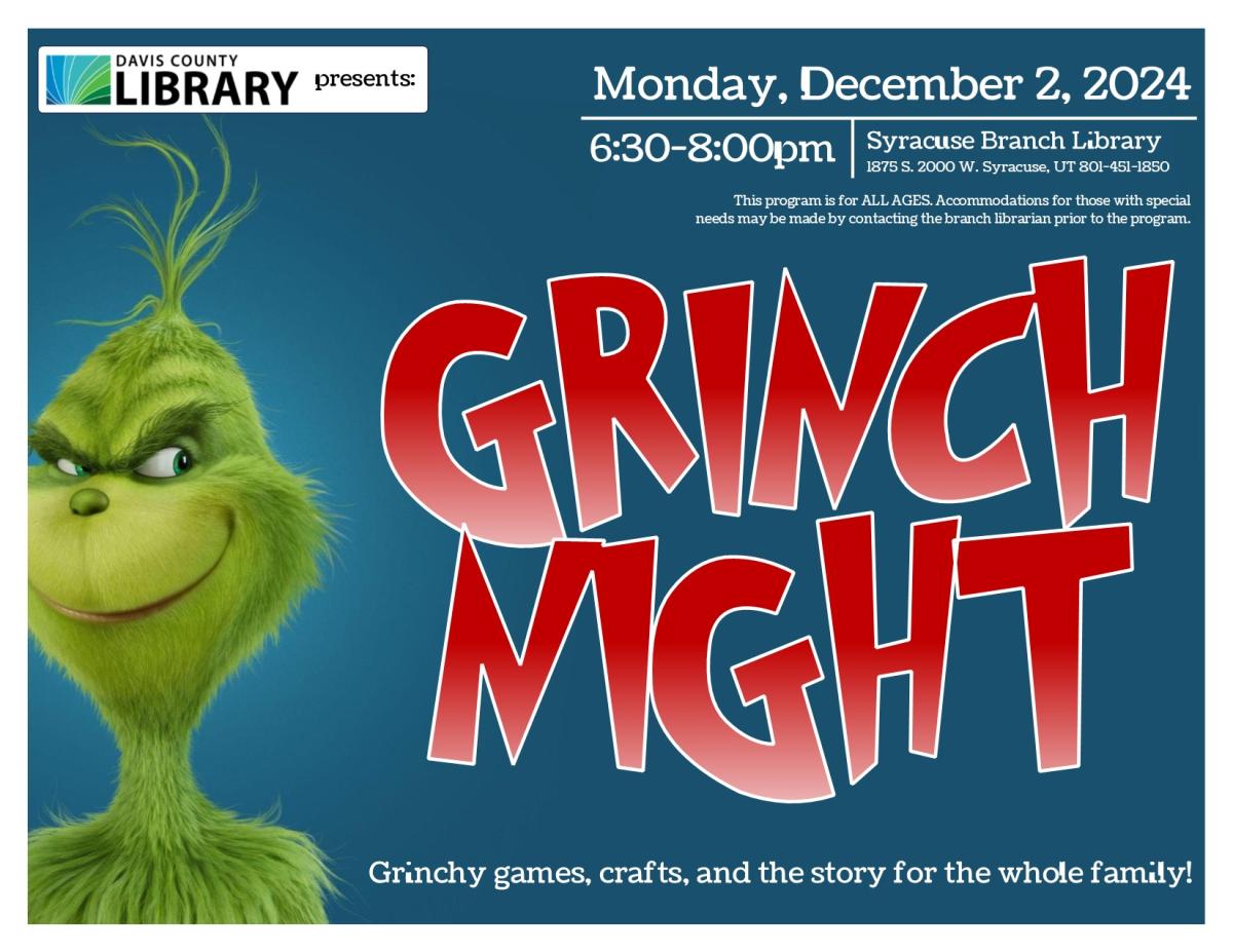 Grinch Night. Grinchy games, crafts, and the story for the whole family!