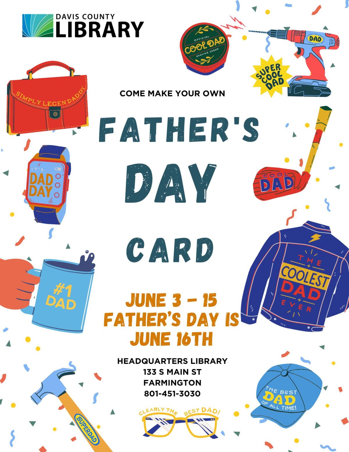 Father's Day Card Making flyer