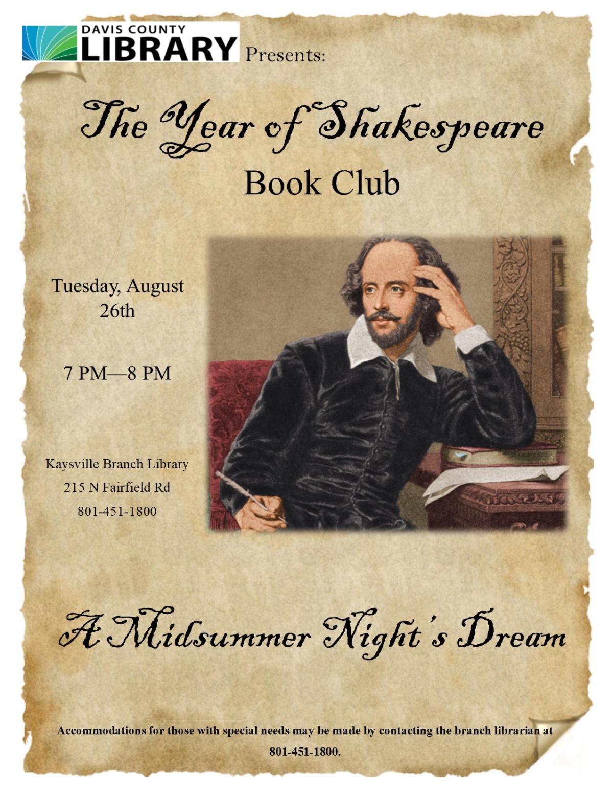 Year of Shakespeare Book Club: A Midsummer Night's Dream