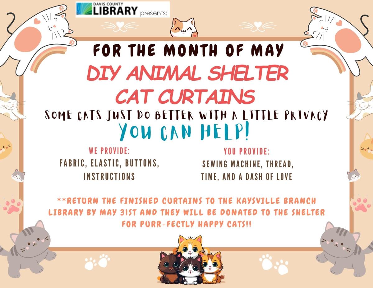 DIY Animal Shelter Cat Curtains