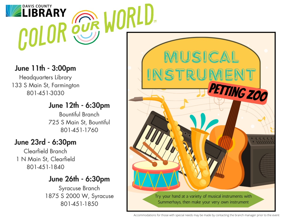 Musical Instrument Petting Zoo flyer.