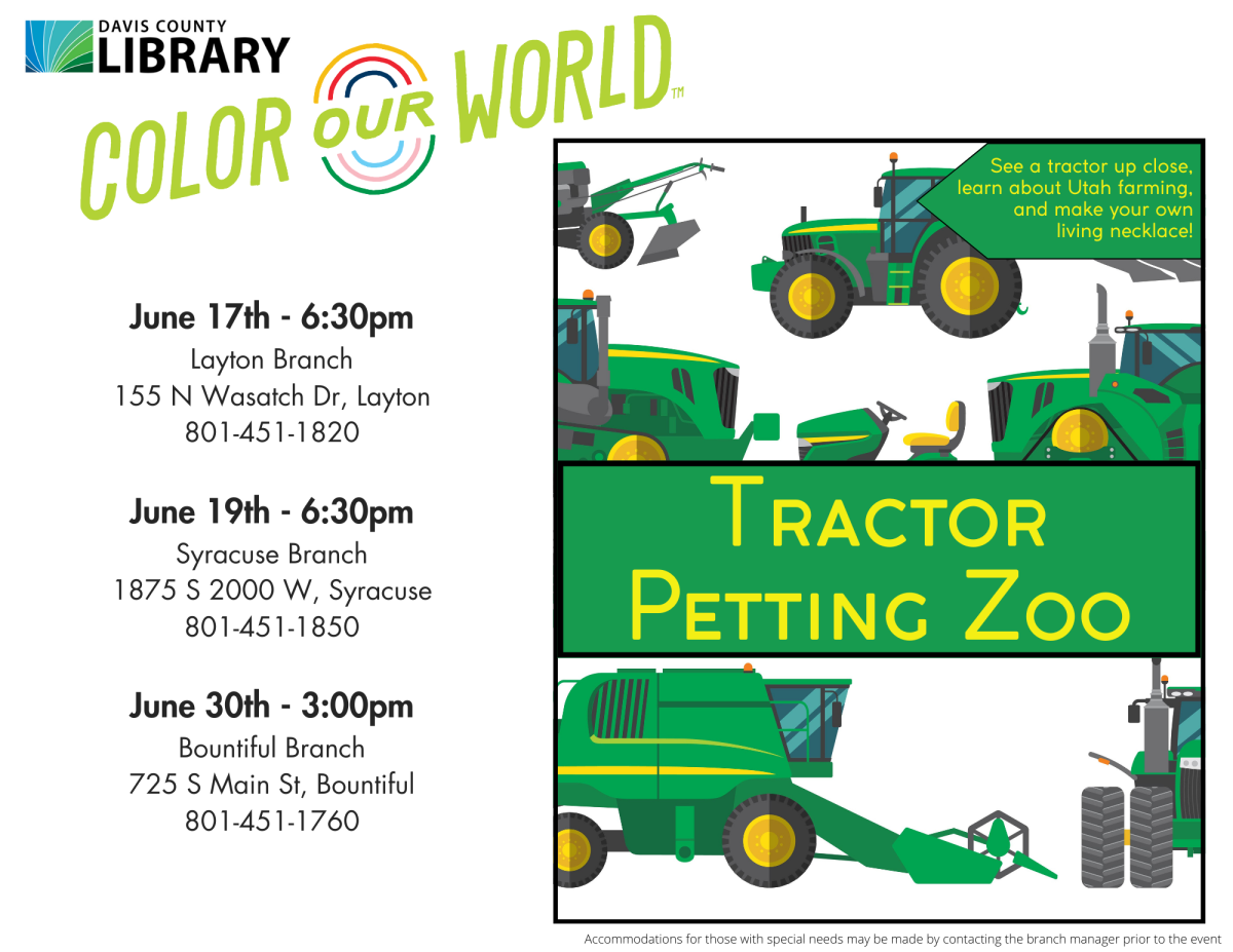 Tractor Petting Zoo flyer