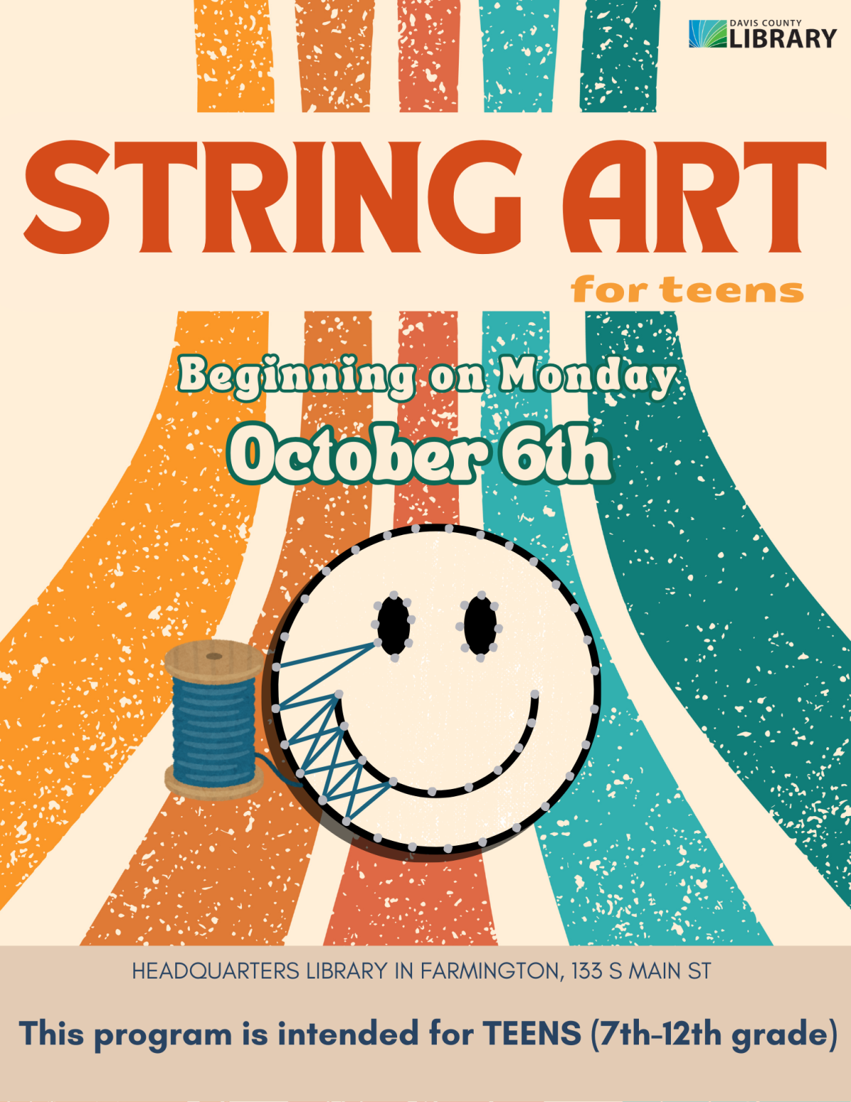 Come in and help create a word on our String Art board! 