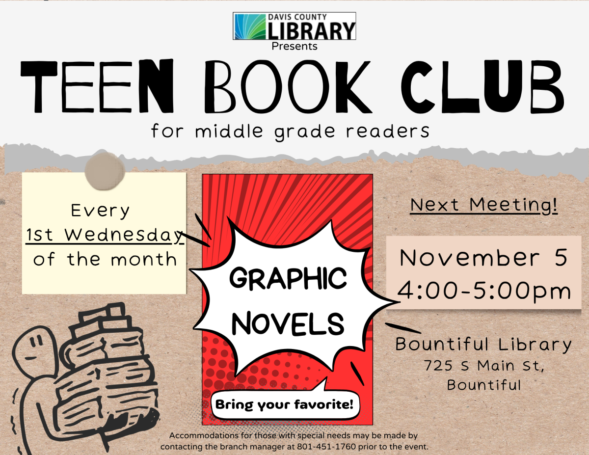Teen book club flyer